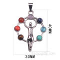 Charme Bouddha Yoga Méditation Chakra en argent Sterling pendentif cadeaux